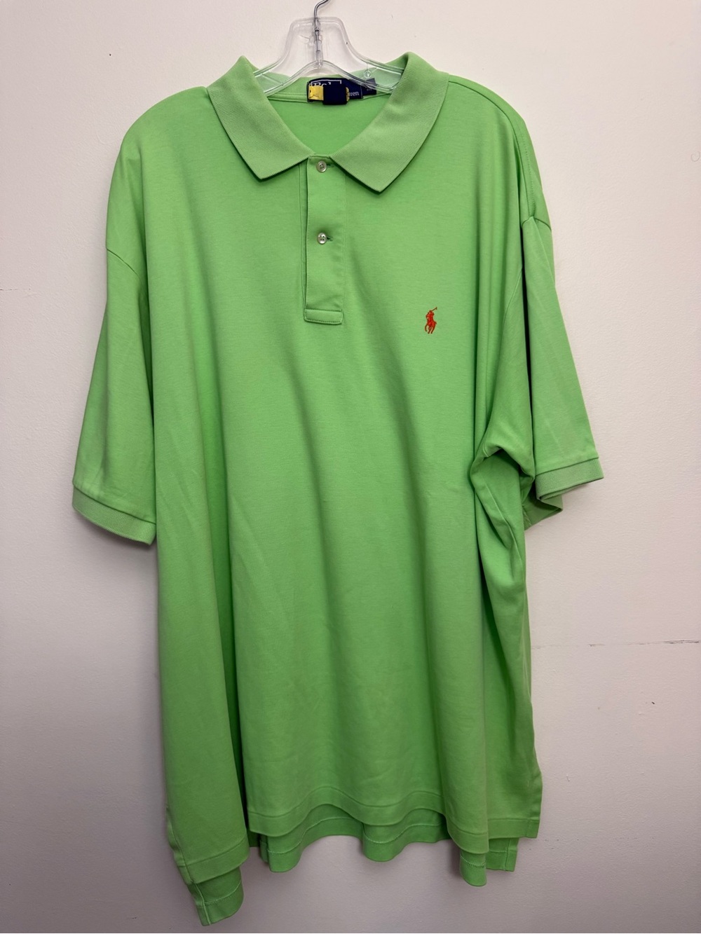 Ralph Lauren Green Classic Polo Shirt orange pony 2XB